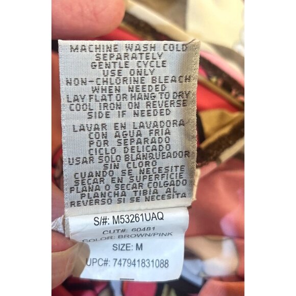 VTG Y2K midi Dress Sz M Babydoll Boho Funky Psychedelic Print Flutter Sleeves - Picture 9 of 11